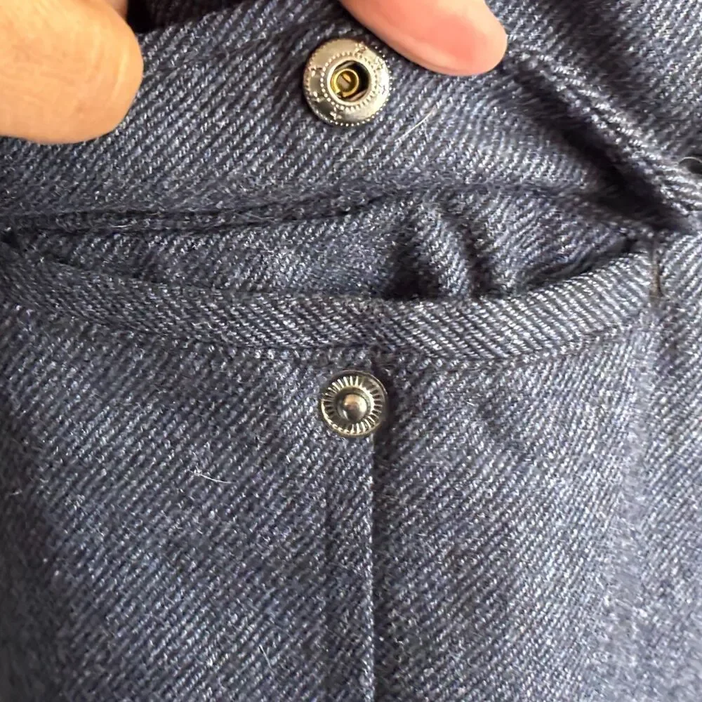 Native Youth Navy Blue Wool Weekend Surge Slim Fit Cargo Pants Size 30